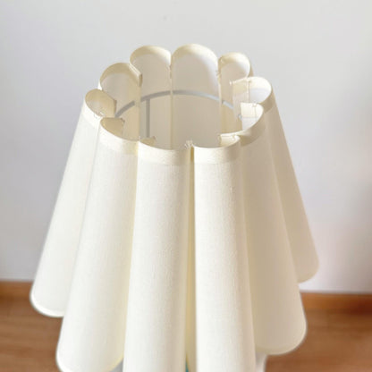 Handmade Green Cyan Glaze Ceramic Table Lamp with Pleated Shade